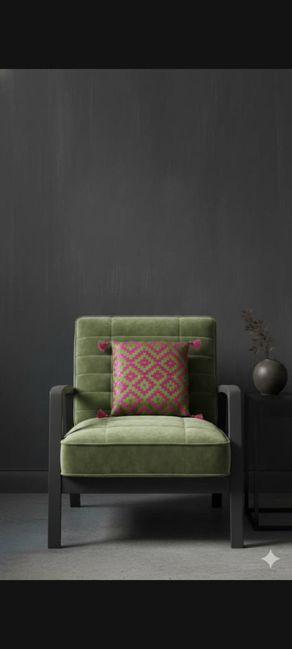 Ribbon Work Sofa Cushion