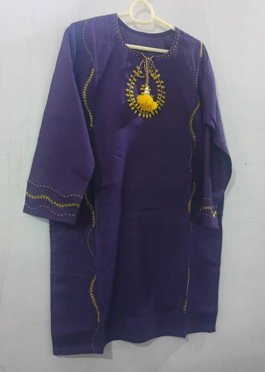 Stitched hand embroided 2pc dress