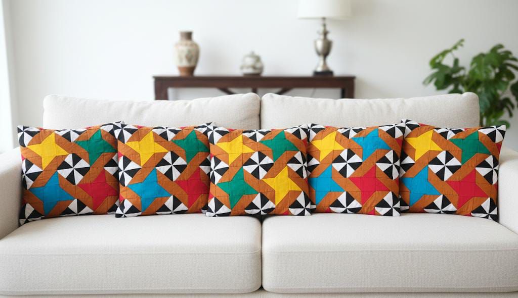 Sindhi Applique Work Hand Made Sofa Cushions