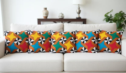 Sindhi Applique Work Hand Made Sofa Cushions