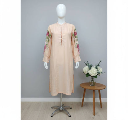 Stitched machine embroidery 2pc dress