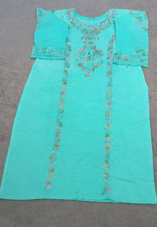 Unstitched embroided 2pc dress