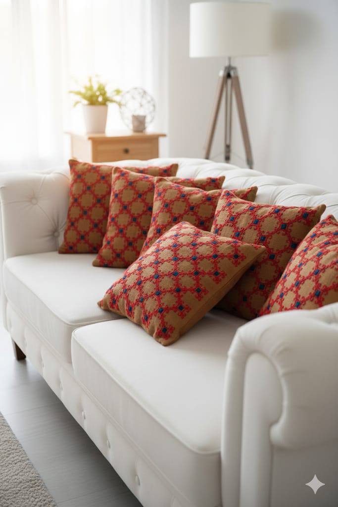 Hand Embroided Sofa Cushions