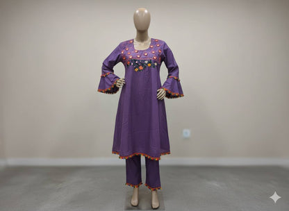 Stitched Hand Embroided 2pc Dress