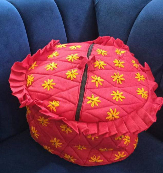 Hand made embroided bread cover