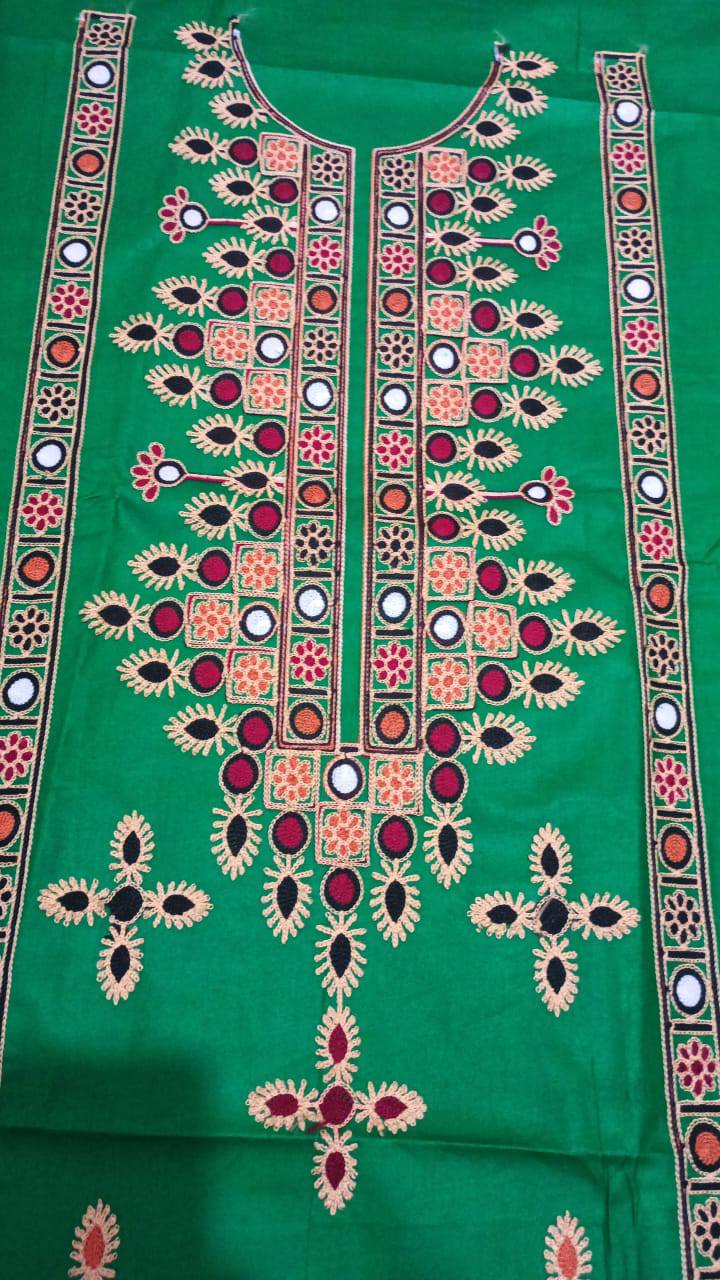 Unstitched embroided 2pc dress