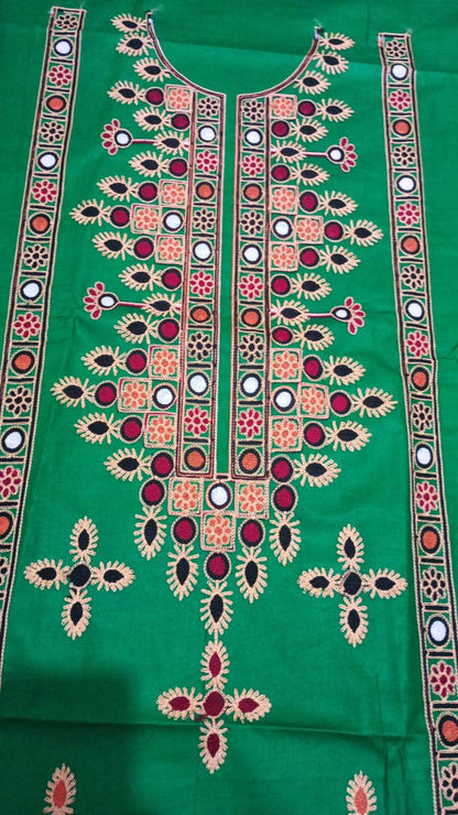 Unstitched embroided 2pc dress