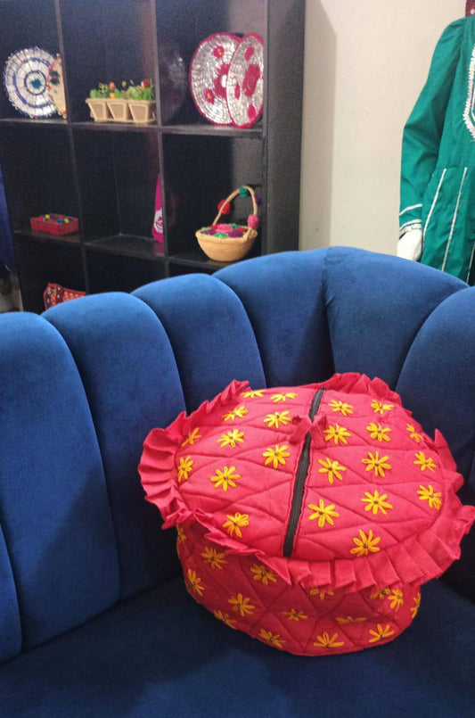 Hand made embroided bread cover