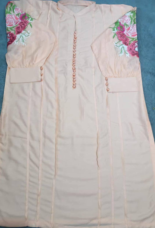 Stitched machine embroidery 2pc dress