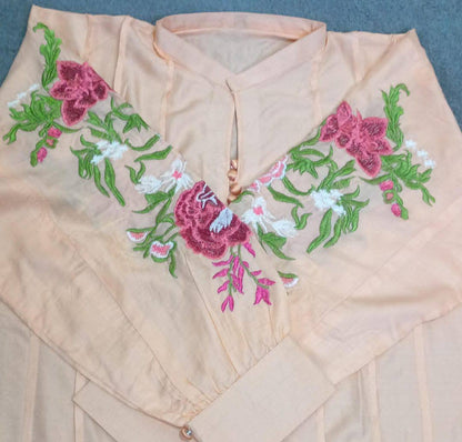 Stitched machine embroidery 2pc dress